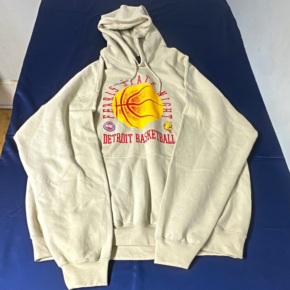 Gildan Heavy Blend Detroit Pistons Basketball Gray Hoodie XL